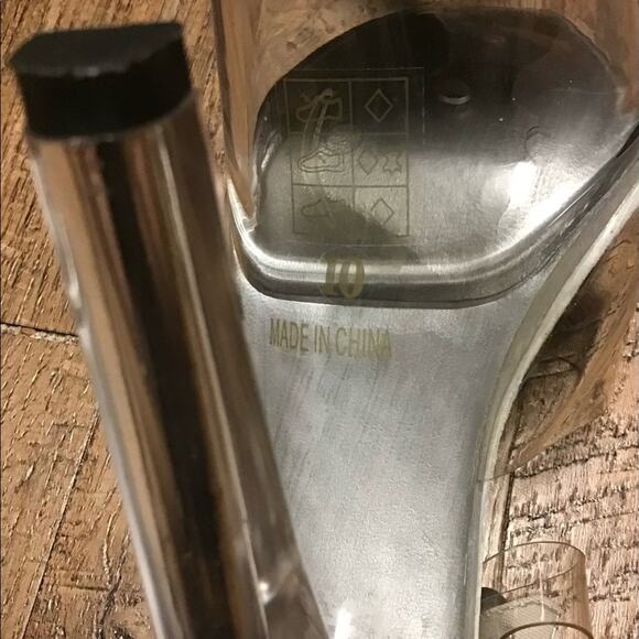 ELLIE CLEAR 2” LUCITE PLATFORM OPEN TOES EXOTIC DANCER 6” HIGH HEELS Size 10M - Picture 10 of 14